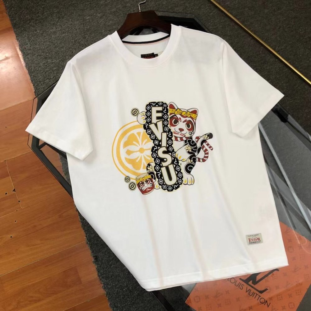 EVISU Lucky Cat print T-shirt
